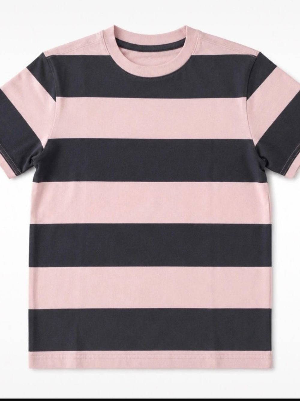 Old Navy Kids Short Sleeve Wide Stripe Tee - Pink & Gray